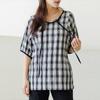 Dedra Ribbon Gijimi Check Blouse 110size Tbe3218