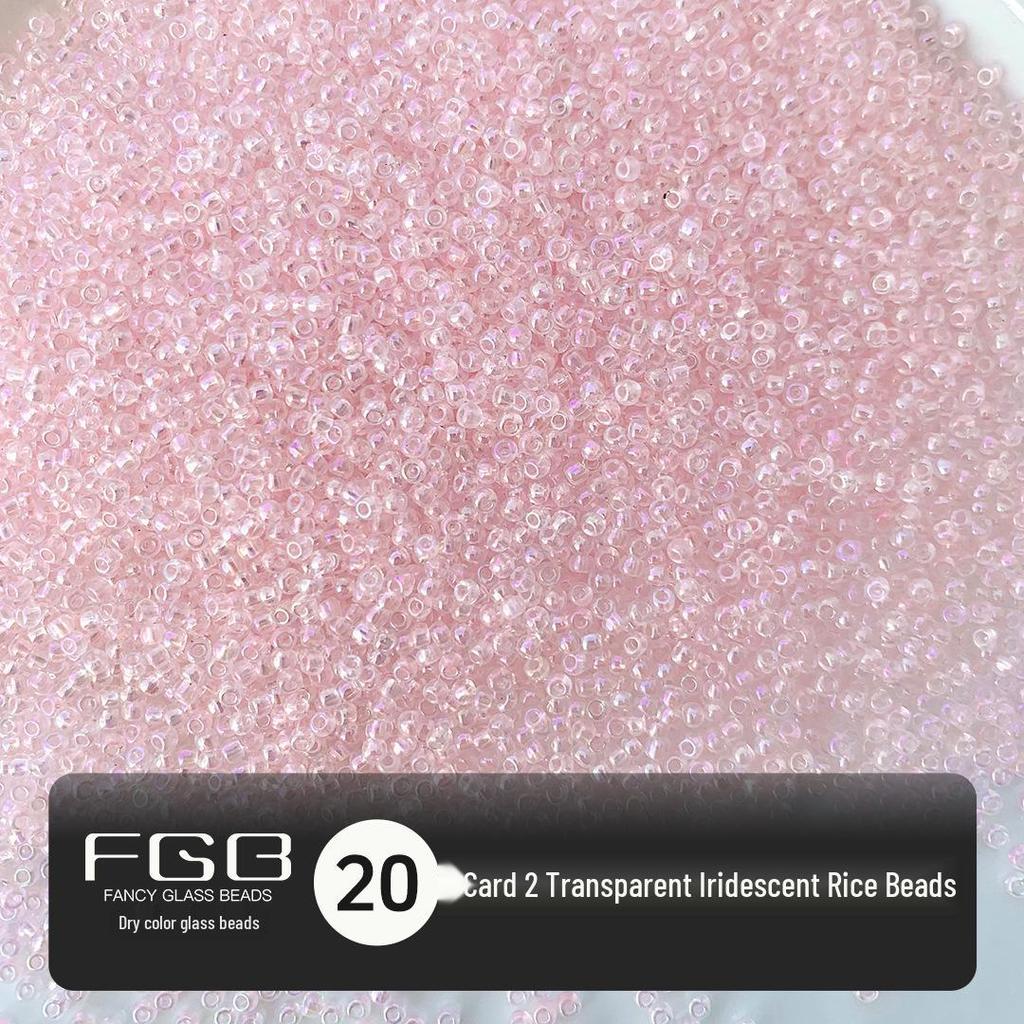 FGB Transparente Irisierende 2mm Runde Glasperlen für DIY Schmuck
