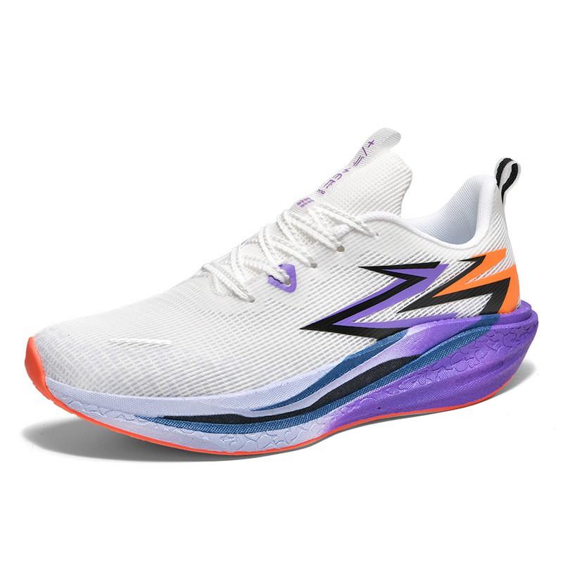Lightweight Breathable Running Shoes Kids With Carbon Plate Support Mesh Upper Shock Absorption Non-Slip Sole