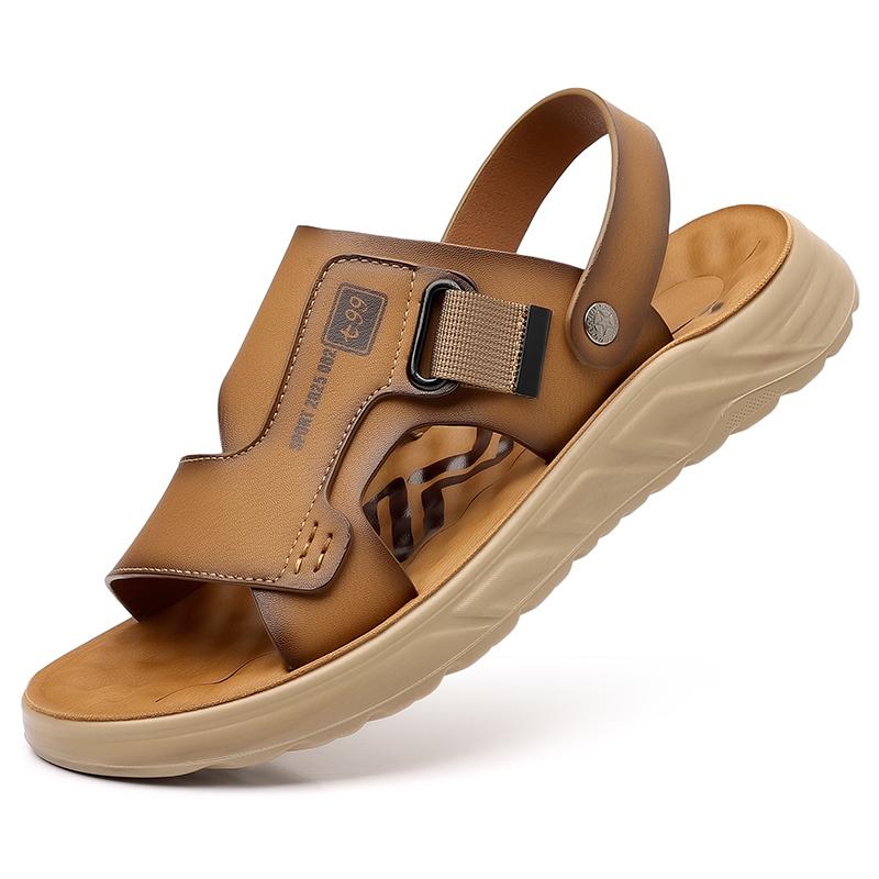 Fashion 2025 Fashionable Summer New Men's Exposed Finger Breathable Casual Beach Shoes Summer Hot Trend Comfortable Soft Soled Sandals