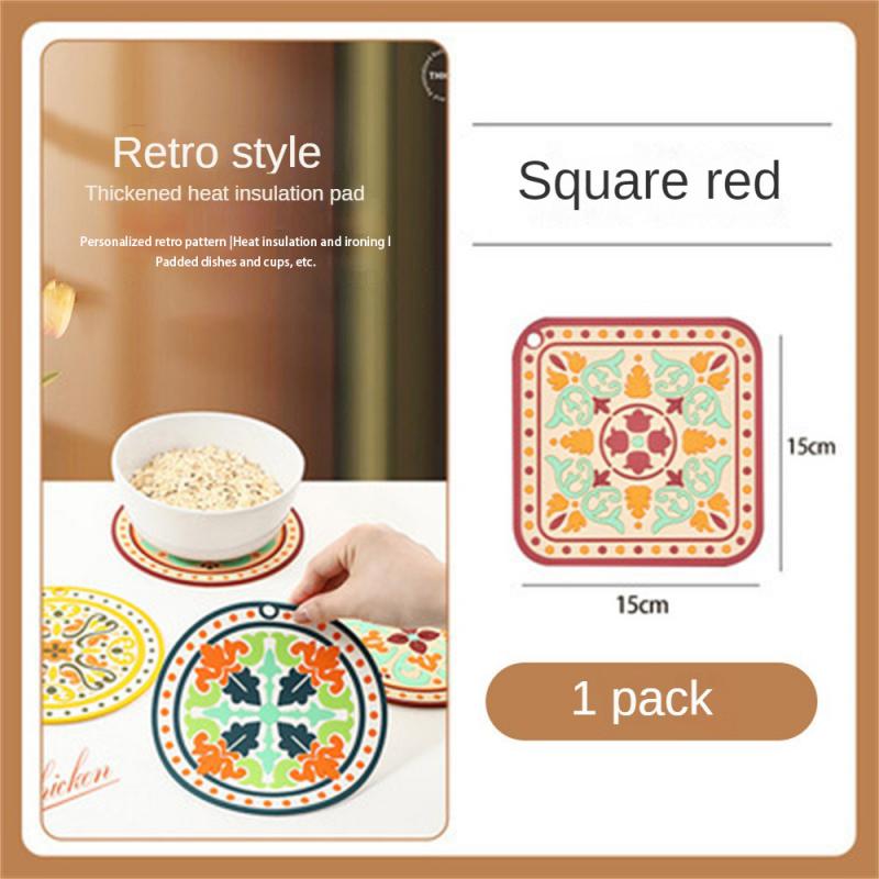 Natural Cork Round Cup Mat Drink Coasters Heat Insulation Patterned Pot Holder Mats For Coffee Table Tabletop Kitchen Tools