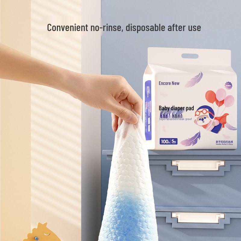 Encore Disposable Newborn Diaper Pad & Wipes Set