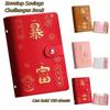 Chinese New Year Envelop Savings Challenges Book God of Wealth Style Cash Budget Notebook  Unisex