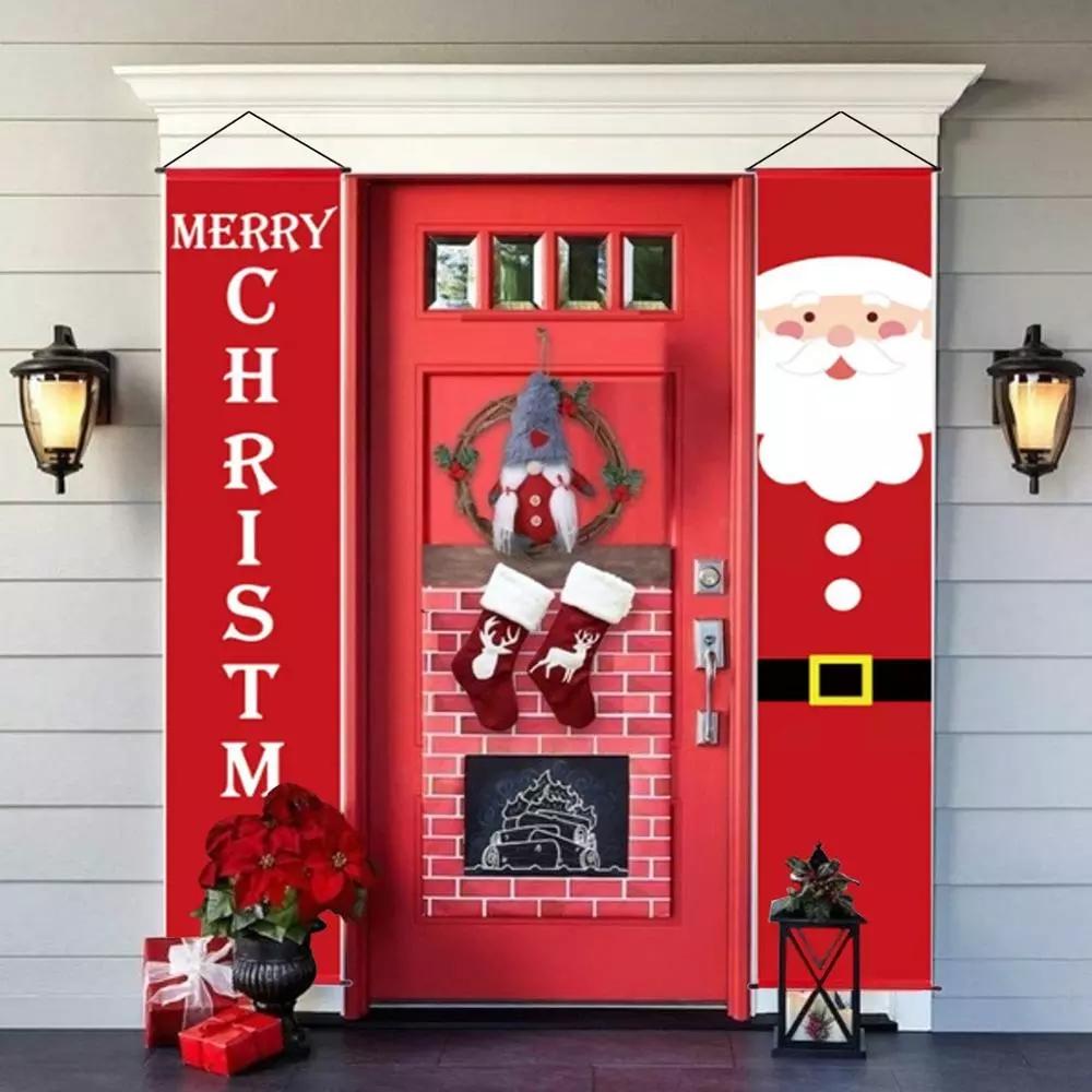 Nutcracker Soldier Christmas Banner Merry Christmas Decor For Home New Year Door Decor Xmas Navidad Noel Gifts