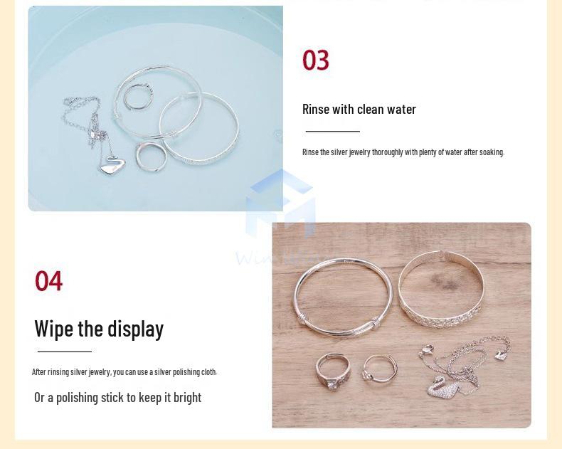 Nettoyant Lustrant pour Bijoux Argent et Or: Élimine l'oxydation, les taches et fait briller avec du papier essuie-tout