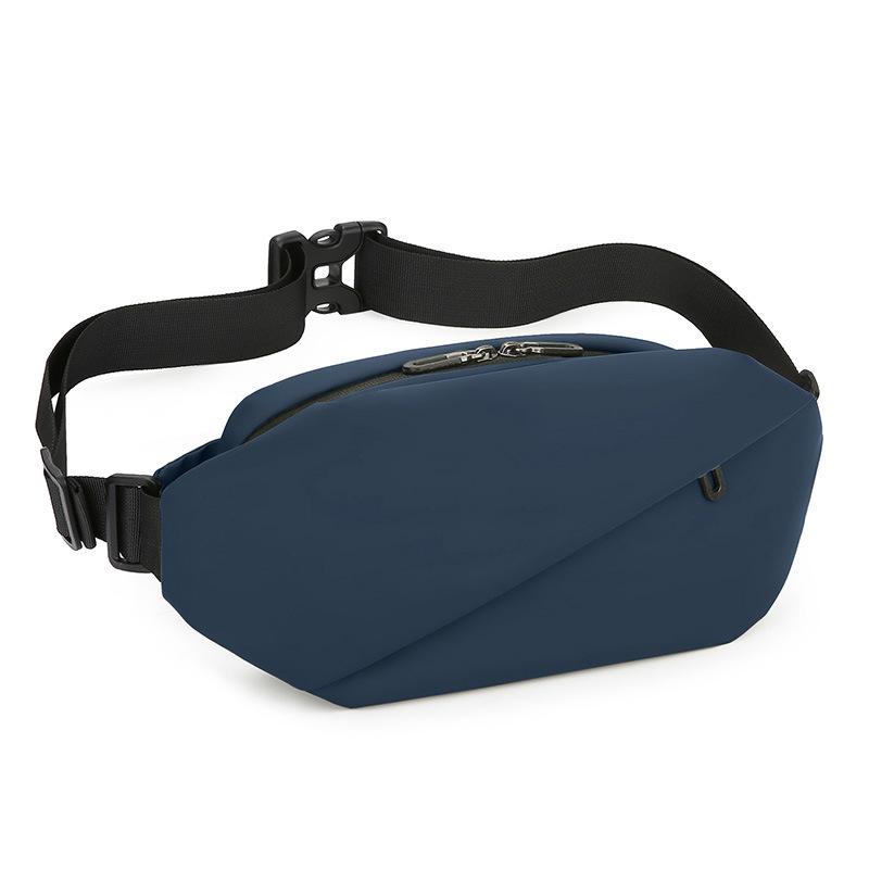 

Сумка через плечо однотонная простая женская новая нагрудная сумка мужская повседневная японская студенческая мода спортивный тренд рюкзак для поездок на работу синий