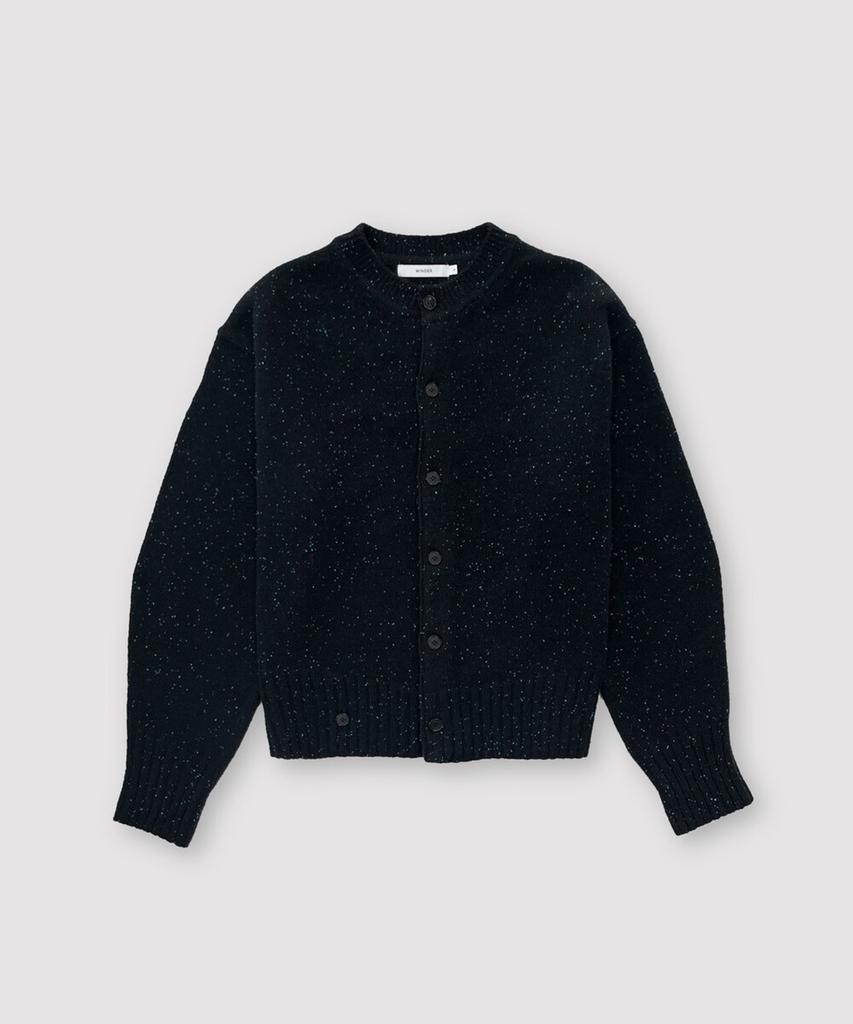 Winder Modified Wool Round Cardigan - Galaxy Black