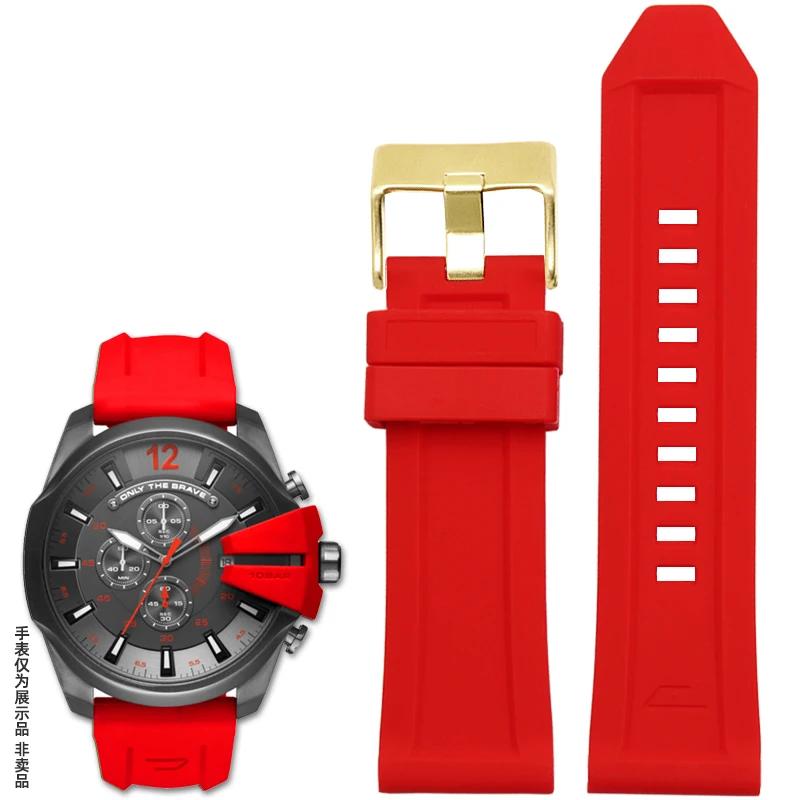 

Классический силиконовый резиновый ремешок для часов 24 мм 26 мм 28 мм для дизельных часов DZ4496 DZ4427 DZ4487 DZ4323 DZ4318 DZ4305 мужской ремешок для часов 26mm