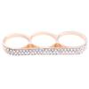 Three Fingers Knuckle Duster Ring Minimalist Stainless Steel Bar Ring