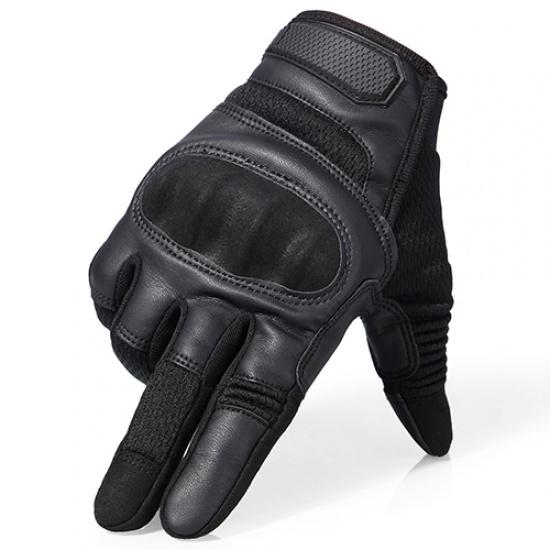Touchscreen PU Leather Motorcycle Full Finger Gloves Protective Gear Racing Pit Bike Riding Motorbike Moto Motocross