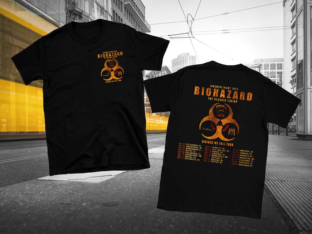 Футболка Biohazard 2 стороны, тур  Разделенные, мы падем  2025, унисекс S-5XL 1G0392 L