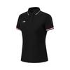 Comfortable Breathable Polo Shirt Women Tops Black APLW476-2