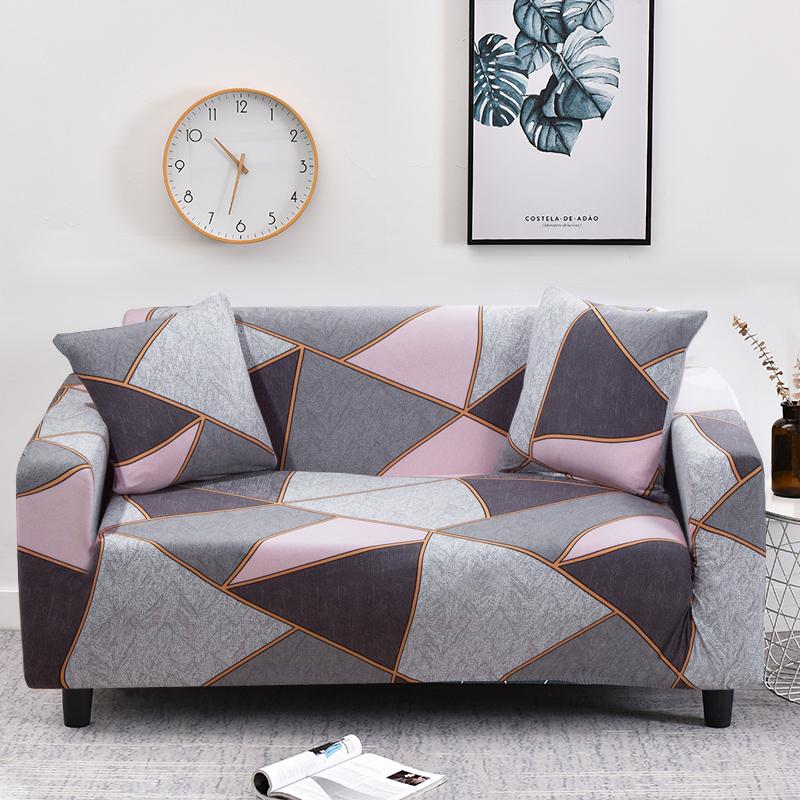 Bedruckter Sofabezug, Stretch-Couchbezüge, Loveseat-Schonbezüge für 2-Sitzer-Kissen, Couch, waschbar, Wohnzimmer-Möbelschutz