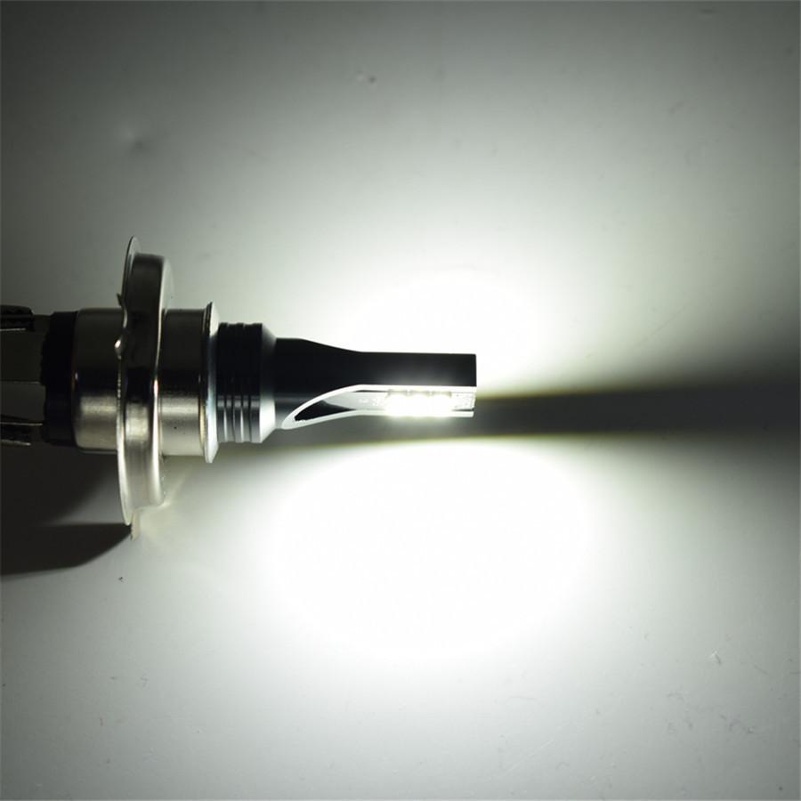 60W White 6000K H4 9003 HB2 12-LED 12V-24V Hi/Lo Beam Headlight DRL Fog Lamp Driving Light Bulb for Motorcycle 2pc