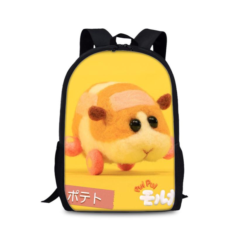Tangalang Pui Pui Hamster Backpack For Kids With Nylon Material And Spacious Design