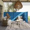 4 Pole Camping Windbreaks Beach Wind Shield Shelter With Carry Bag And Steel Poles 540cm X 150cm Blue