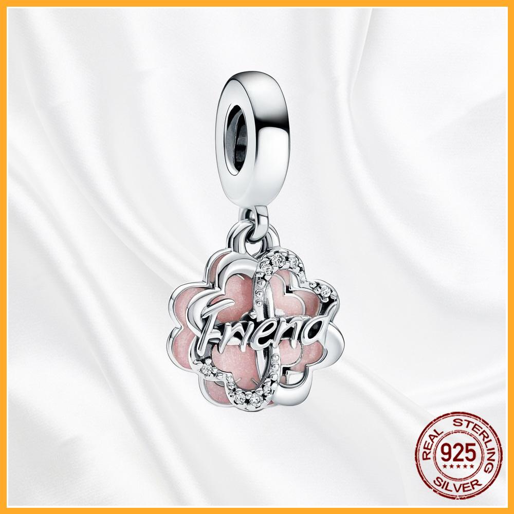 Authentic Sparkling Plata Copper Dangle Charms Fit Original Bracelet Beads Pendant Women Diy Jewelry Gift