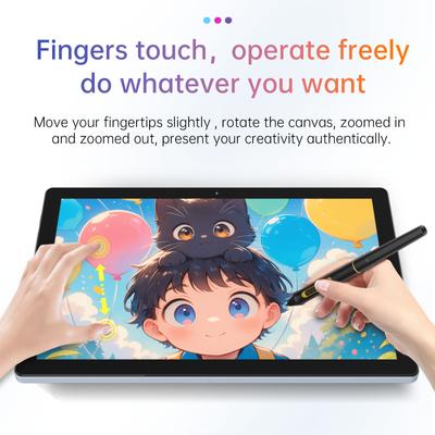 Bosto BT101A Tragbares Grafik-Zeichen-Tablet 10,1 Zoll IPS-Bildschirm mit Finger-Touch
