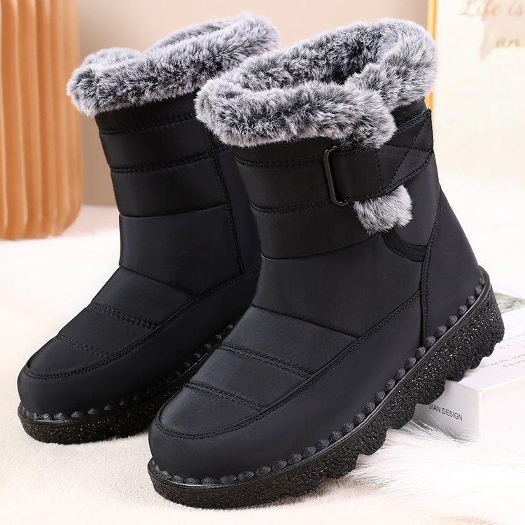Women's Boots Winter Shoes For Woman Winter Boots Ankle Low Heels  Waterproof Snow Boots With Fur Shoes