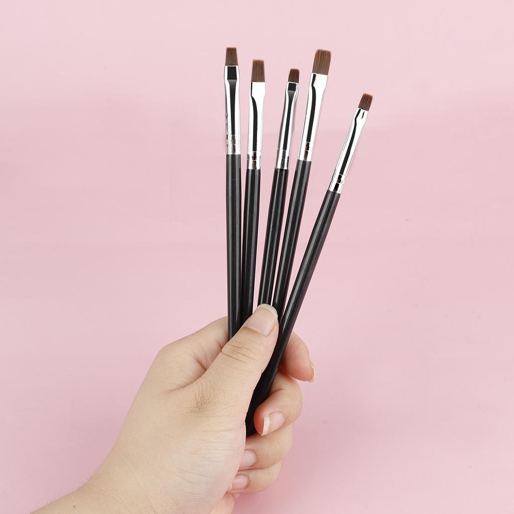 5Pcs Nails Art Brush Pattern Phototherapy Acrylic UV Gel Extension Builder Coating Painting Pen DIY Manicure Accessories Tool