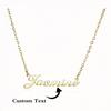 Personalized Stainless Steel Name Tag Pendant with Custom Engraving - Anniversary Gift Jewelry