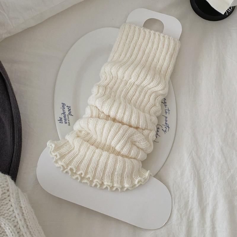 

Однотонні шкарпетки Осінні В язані Вертикальна смужка Тонкі Теплі Гетри Прості Шкарпетки для нашарування Панчохи One size fits all