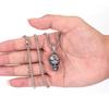 Pendentif Titane Acier Inoxydable Personnalité Mode Homme et Femme Lunettes Moto Crâne Pendentif Collier