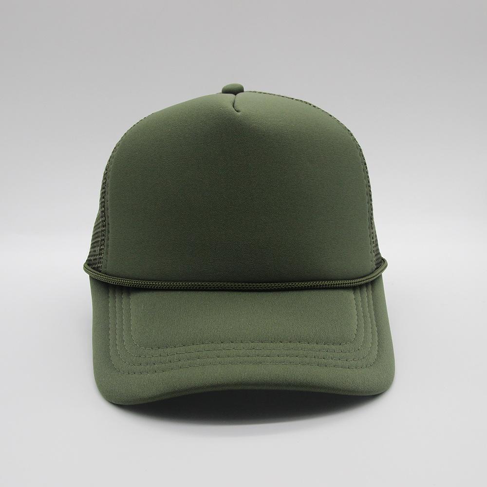 New Trucker Caps Men Women Plain Blank Foam Mesh Baseball Cap With Rope Summer Breathable Outdoor Sport Sun Visor Hats