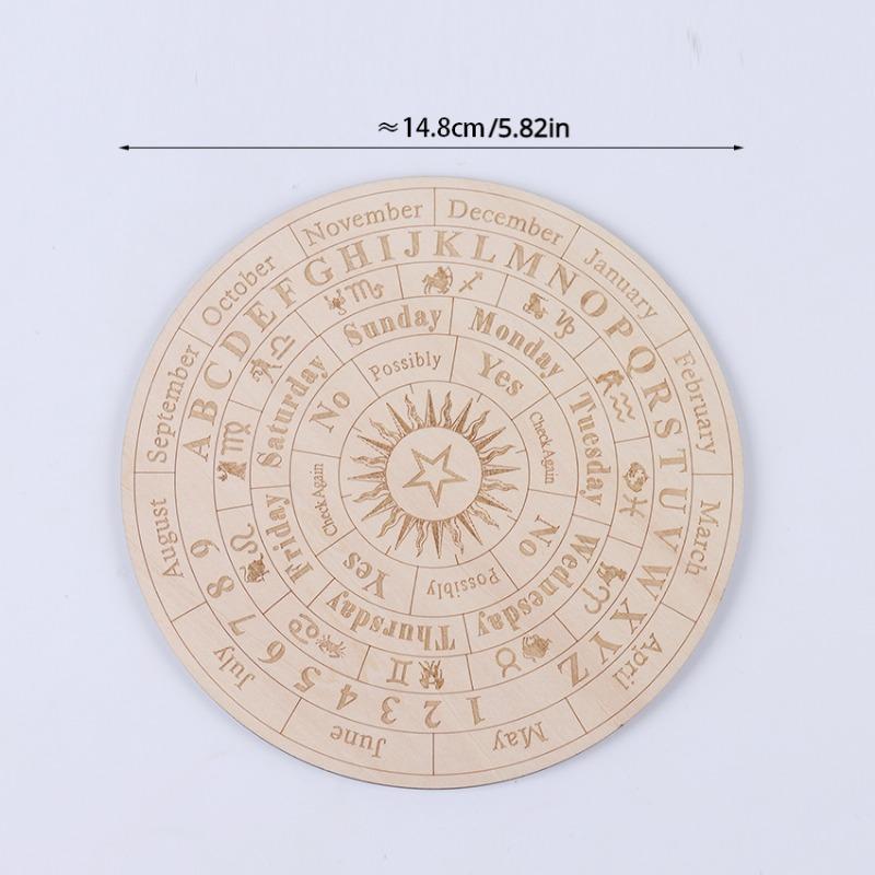 Meditation Ornaments Message Board Wooden Twelve Constellation Divination Pendulum Board Sign Home Decor Star Sun Moon Altar