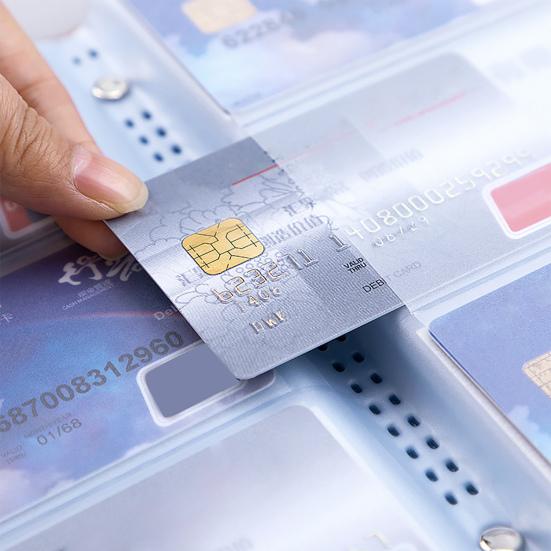 Business Card Holder 120 Card Slots Faux Leather Business Card Book Credit Card Protector for Home Office