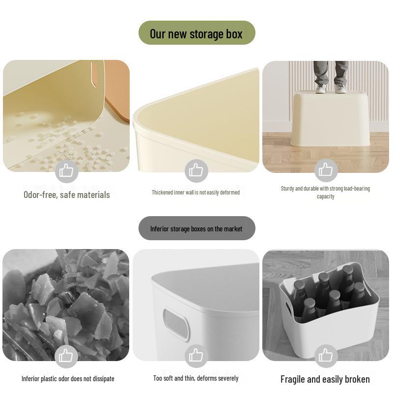 Box Storage With Stackable Dustproof Lid For Toys Snacks Dolls Cosmetics Clothes