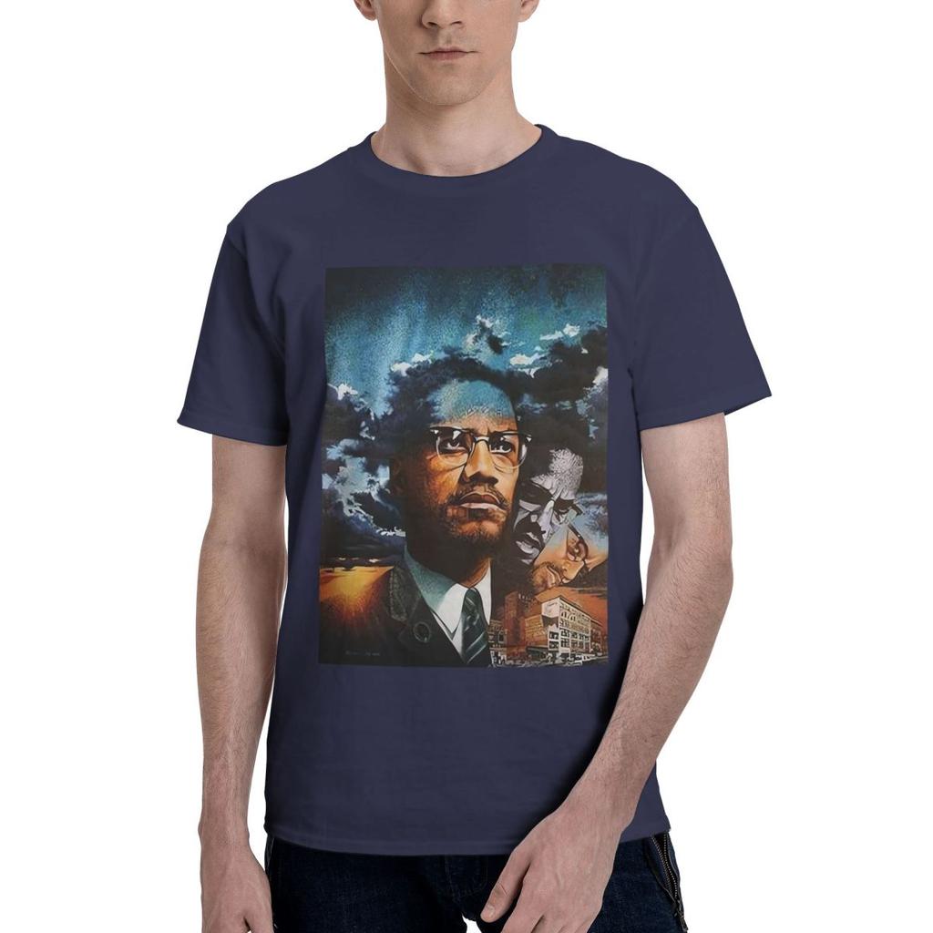 Malcolm X Graphic 100 Cotton Casual Breathable Confortable Manga Funny TShirt For Men Clothes Men