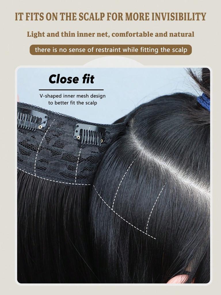 Synthetic 5 Clip In Hair Extensions Curly Hairstyle Hairpiece Natural  Hair For Women