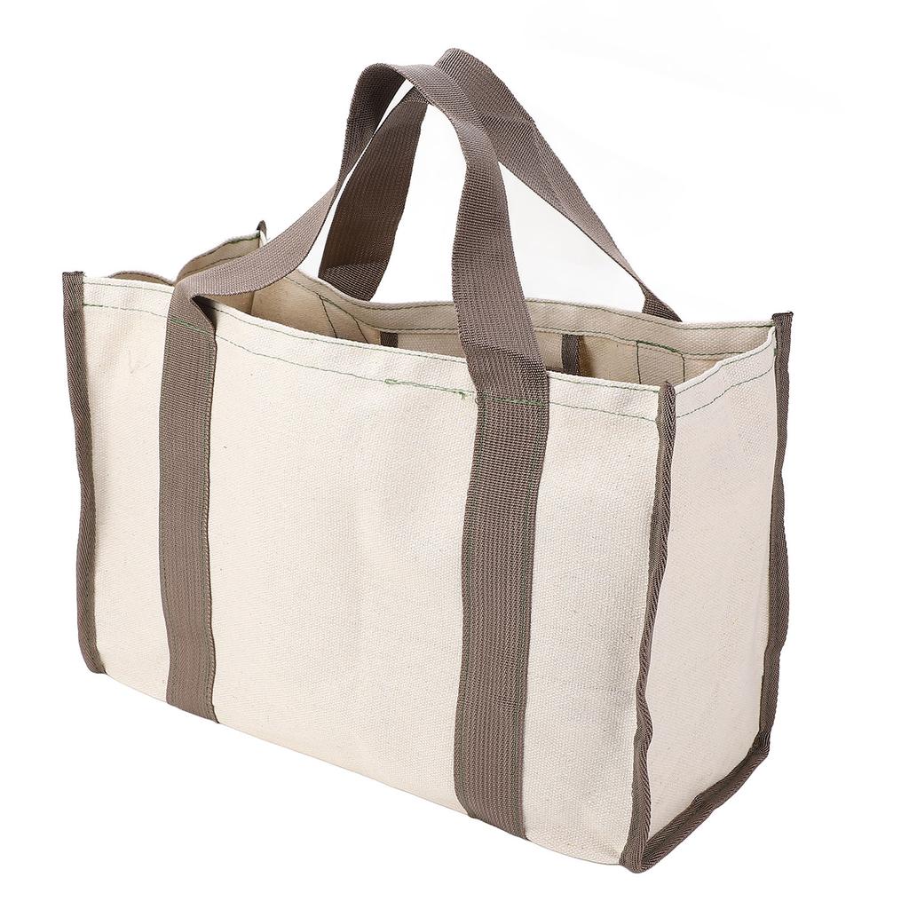 Portable Tool Storage Bag Large Capacity Wide Mouth Canvas Hardware Parts Organizer for Carpenter El