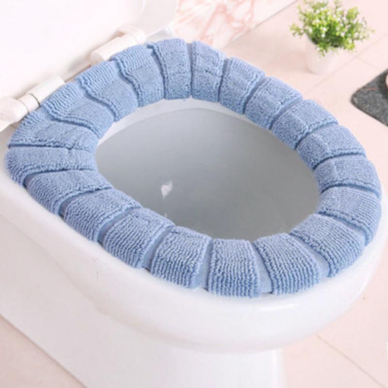 20 pezzi Cuscino per sedile WC per uso domestico Inverno Ispessito Peluche Cuscino per sedile WC Scalda sedile WC Coprisedile per WC