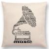 Designs Available Newest Letters Cushion Cover Fruit Music butterfly Prints Sofa Throw Pillow case