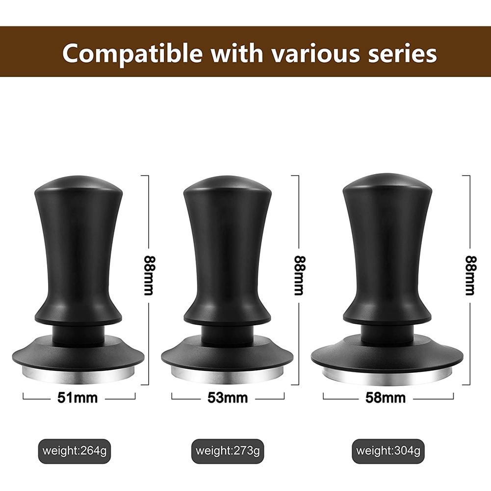 ABBY-Coffee Tamper, Espresso Tamper, Premium Barista Tamper With Calibrated Spring, Stainless Steel Base Tamper