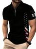 Fashion essential! Men's short sleeve polo with zip, king logo, stylish casual top.