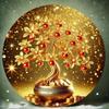 Metal Wall Art Poster Money Tree Vintage Gold Living Room Decor