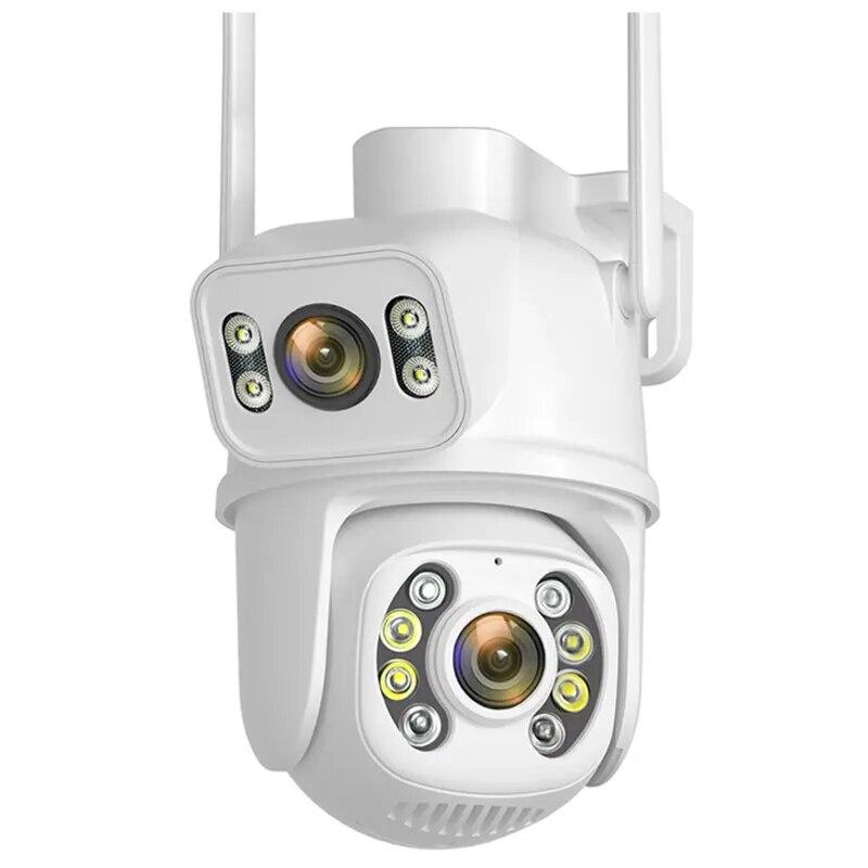 8MP 4K PTZ Wifi IP Camera Dual Lens Security Protection Ai Human Monitor Outdoor Waterproof Night CCTV Video Surveillance Camera