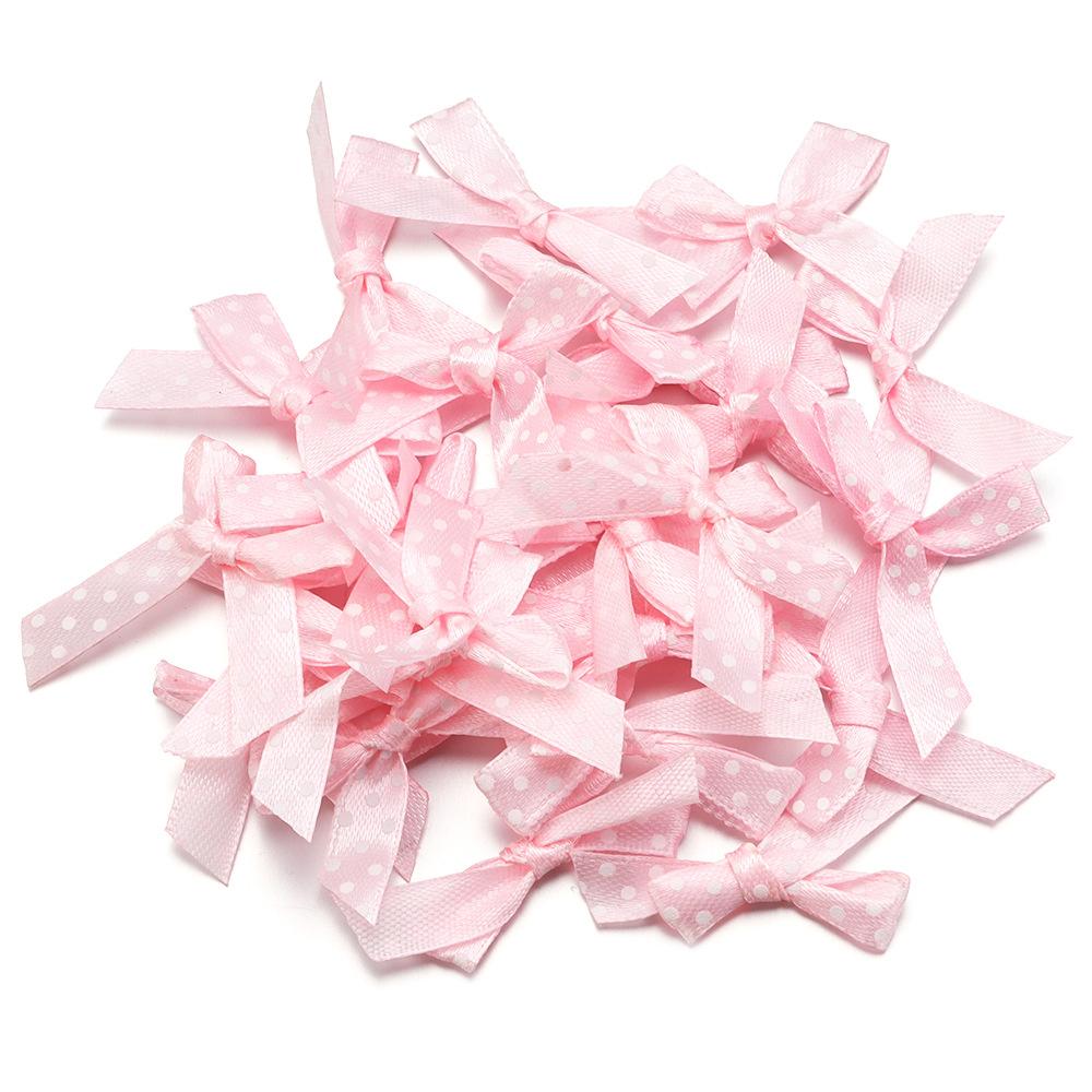 

50pcs/lot Color Polka Dot Bow Ribbon Tied Bows for Clothing Gift Party Decoration DIY Hairpin Handcraft Accessories Materials 5x4cm