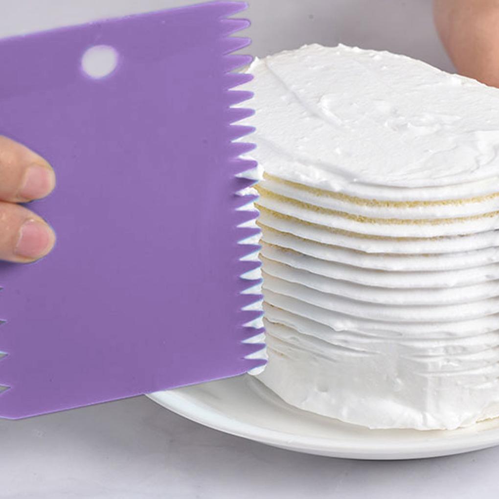 3pcs/set Scraper Plastic Cream Spatula DIY Cake Decorating Tool Home Bakery Baking Supplies