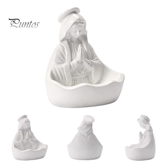 Rosenkranzhalter für Gebet Statue Unsere Liebe Frau von der Gnade, Halter für die Jungfrau Maria, Figur der Seligen Mutter, Katholisches Religiöses Heim-Mittelstück Dekoration Altar