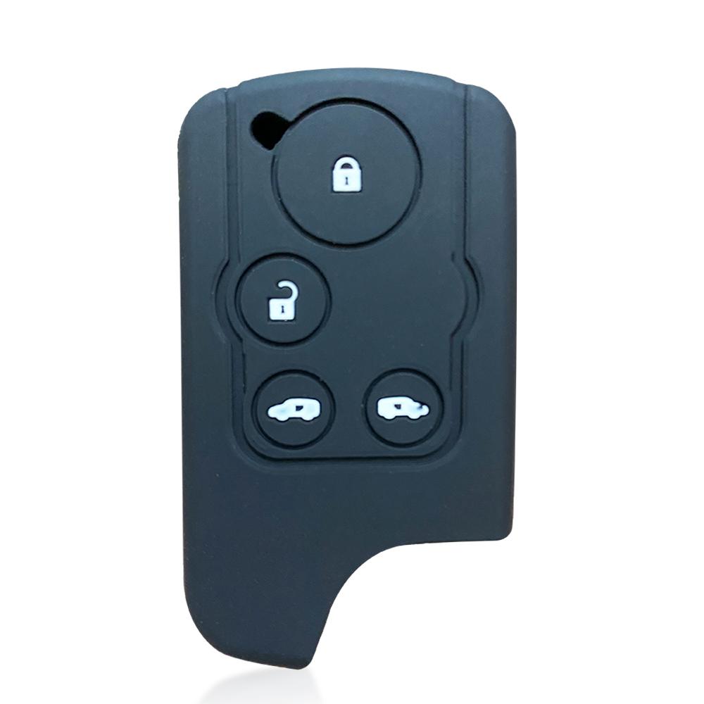 

For Honda Spike Key Cover for Honda Freed Odyssey Elysion Key Case 4 Button Remote Key Jacket Car-styling Silica Gel Before 2014 чорний