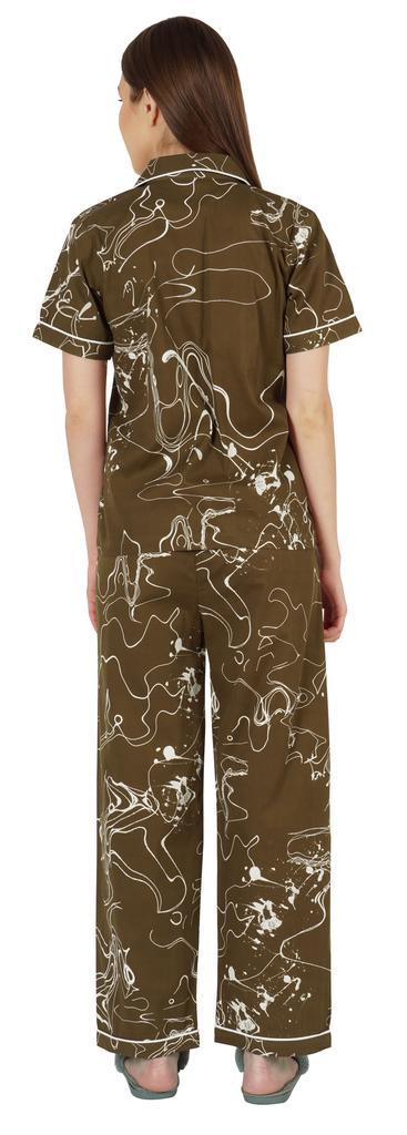 Inkmeso Women  s Classic Short Sleeve Shirt and Pajama Pants Loungewear 2 Pc PJ Sleep