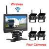 Wireless 4 Backup Cameras IR Night Vision w/ 7" Monitor for RV Truck