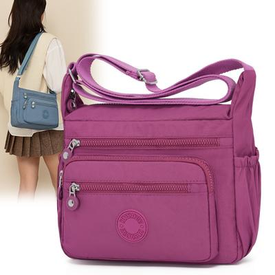 Multi-Layer Middle-Aged Mother Bag Women's Large Capacity Shoulder Crossbody Bag Travel Small Square Bag