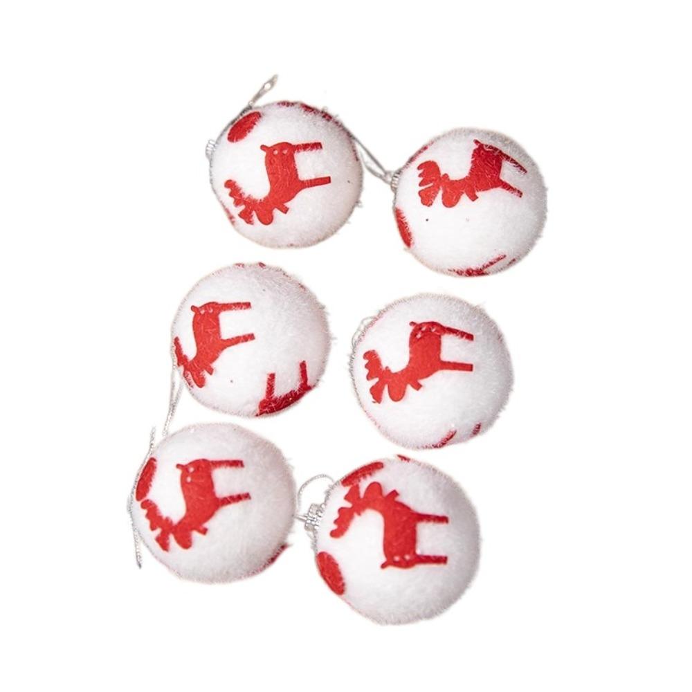 

6pcs Creative Christmas Ball Set Foam Hanging Ornament DIY Supplies Christmas Tree Pendant New Year Style 5