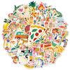10/30/50pcs Colorful Illustration Graffiti Sticker Cute Animals Cartoon Decal DIY Laptop Journal Notebook Aesthetic  Sticker Pac