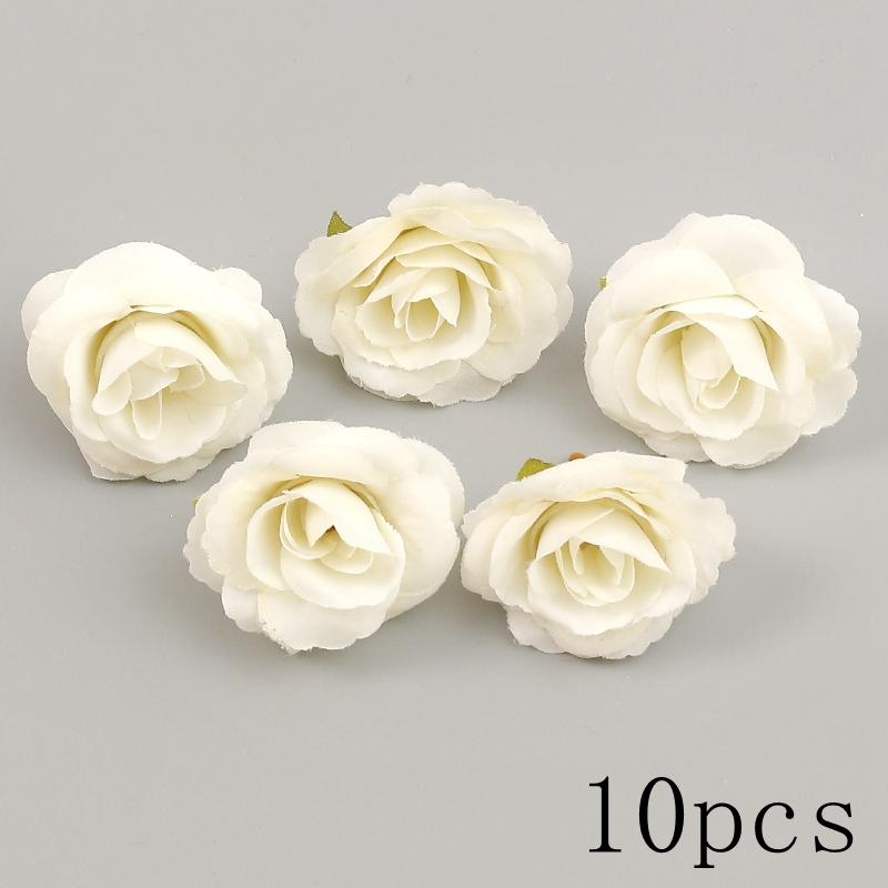 Weiße Serie Rose Künstliche Blumen Seide Unechte Blumen für Heimdeko Hochzeitsdekoration DIY Kranz Geschenk Accessoires Ornamente